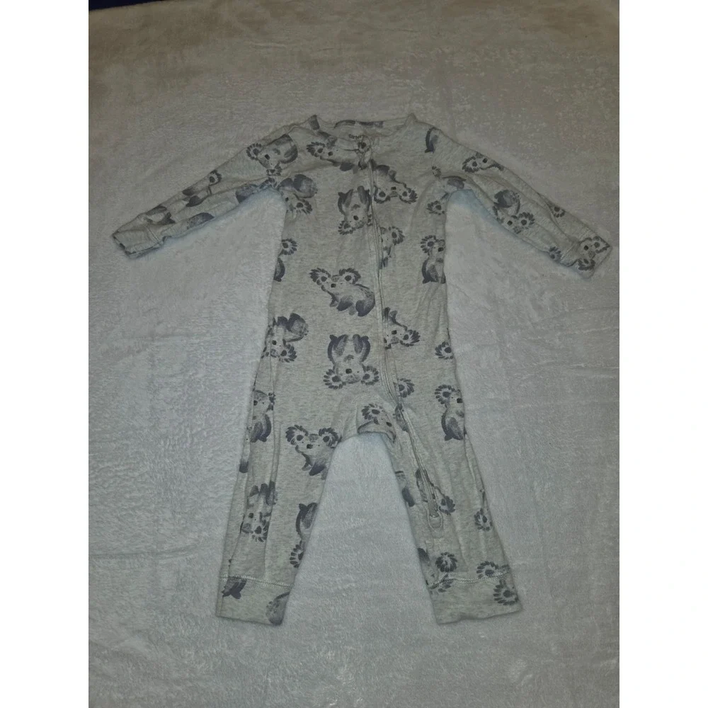 Sleeper/Blanket SET Carter's 9M Gray/Blue  Animal Print Zip 017